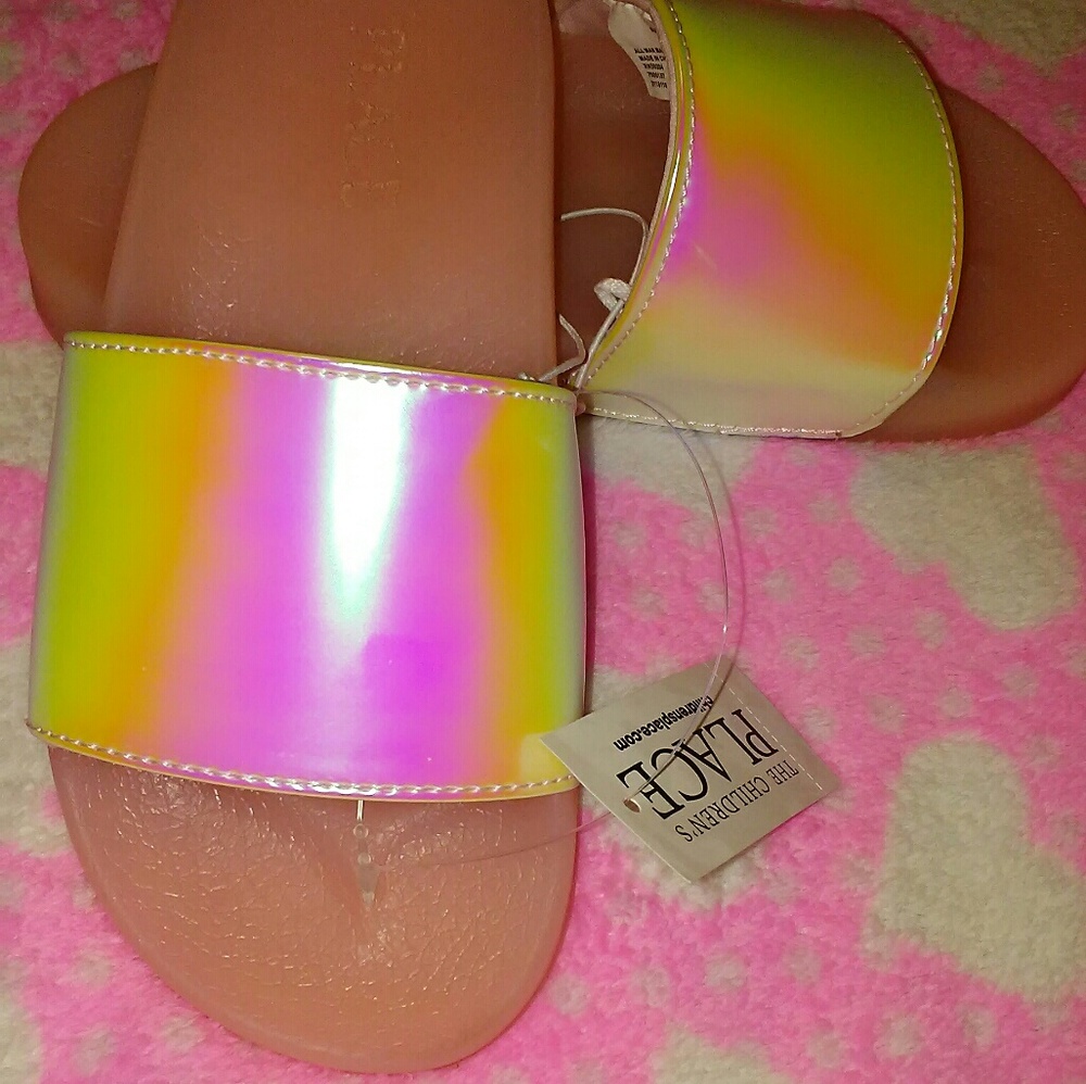 🎀Girls Pink Light up Slides👣❤